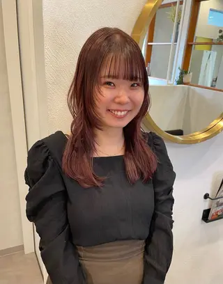 セミロング カラー kako /透明感カラー🤍のヘアスタイル