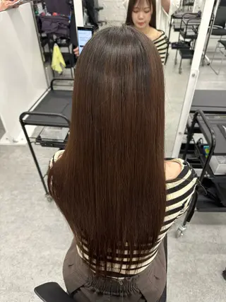 ロング カラー ヘアアレンジ 🫧モテる💗ダメー ジレスハイトーン🫧のヘアスタイル