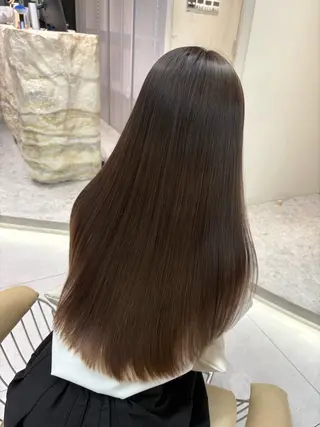 ロング 福岡縮毛矯正✨️ ストレート 向井和輝のヘアスタイル