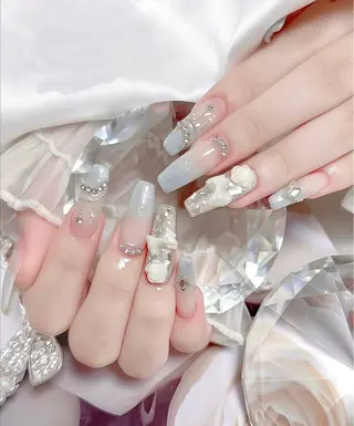 ロング E🌷nail 長さだし専門店のネイルデザイン