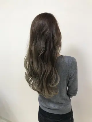 ロング カラー パーマ ヘアアレンジ メンズ キッズ ネイル マツエク・マツパ Lien 深井店のヘアスタイル