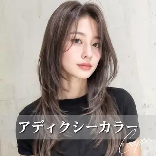 ロング カラー SOURCE枚方🫧 透明感カラー/ケアのヘアスタイル