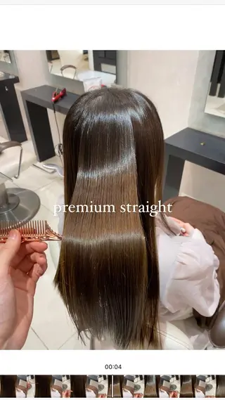 ロング 他店お断り歓迎 ブリーチ縮毛矯正のヘアスタイル