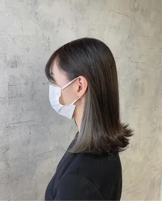 ミディアム カラー 唐澤 千尋のヘアスタイル
