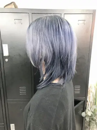 ミディアム カラー ヘアアレンジ ネイル マツエク・マツパ エビスザキレン/メン ズ/心斎橋🌳のヘアスタイル