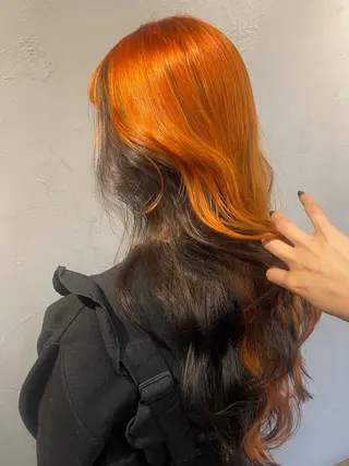 ロング カラー 岩谷/ブリーチ 🪽透明感カラーのヘアスタイル