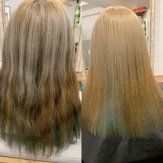 セミロング 【渋谷で人気】艶髪× 髪質改善/ツヤカラーのヘアスタイル