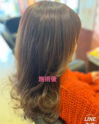 セミロング カラー 織田 英之のヘアスタイル