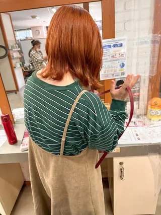 ミディアム カラー ブリーチカラー🫧 森　凪沙のヘアスタイル