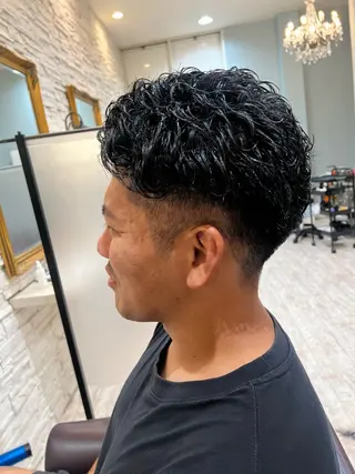 パーマ メンズ 岸江 柚涼彩のヘアスタイル