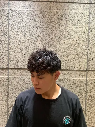 ショート パーマ メンズ 杉本 翔希のヘアスタイル