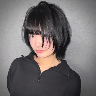 ミディアム ショート/ウルフ カットモデル募集のヘアスタイル