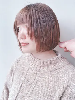 ショート ボブ/ゆるふわ ボブパーマ/とういのヘアスタイル