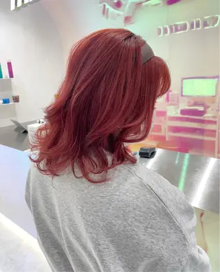 ミディアム カラー パーマ ヘアアレンジ メンズ キッズ ネイル マツエク・マツパ アイブロウ KANAMI 🌏のヘアスタイル
