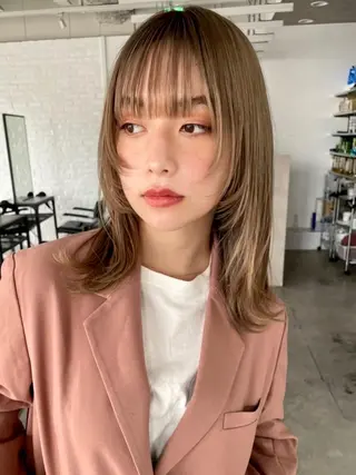 セミロング カラー 🌈game🌈 下北沢店のヘアスタイル