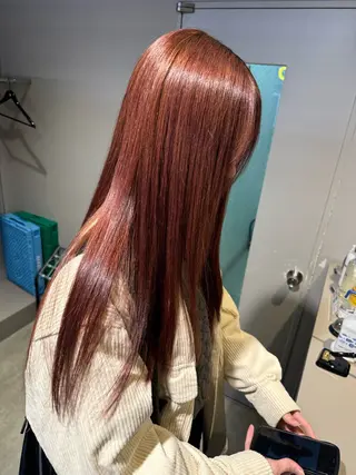 ロング カラー パーマ ヘアアレンジ メンズ キッズ 韓国系🇰🇷🩶 艶暗髪/MEIのヘアスタイル