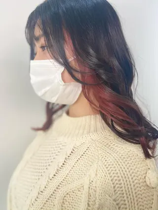 ロング カラー レイヤーカット 赤み消し　店長/大和のヘアスタイル