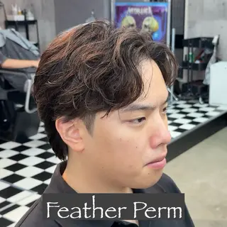 ショート パーマ ヘアアレンジ メンズ MENIN メンズ サロン　望月　涼太のヘアスタイル