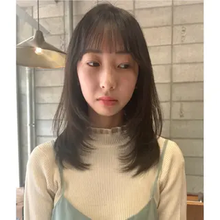 ミディアム カエデ🦔 カットモデルのヘアスタイル