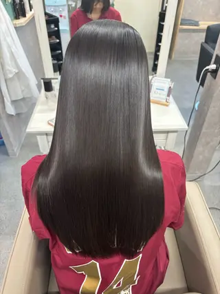 ロング かがみ/メンテナンス カット無料のヘアスタイル