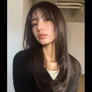 ロング 女性カット🌀 カラー⭐️大坂望心のヘアスタイル