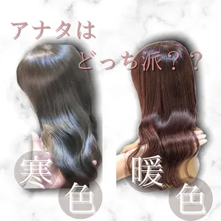 ミディアム カラー 🫧小顔顔周りカット レイヤー/縮毛/白倉のヘアスタイル