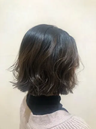 ミディアム カラー ツヤ髪カラー💎 佐藤あきのヘアスタイル