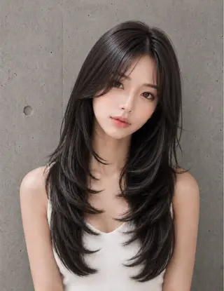 セミロング カラー ヘアアレンジ 🌫️大人韓国ヘア 🌫️naoyaのヘアスタイル