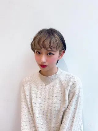 ショート 美髪矯正透明感カラー 江川 和輝のヘアスタイル