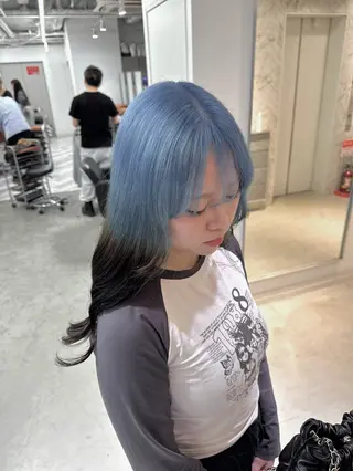 ロング カラー 店長 MANAMI 艶カラー／骨格ボブのヘアスタイル