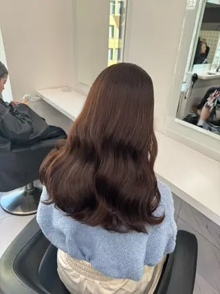 ロング カラー パーマ ヘアアレンジ メンズ キッズ 韓国系🇰🇷🩶 艶暗髪/MEIのヘアスタイル
