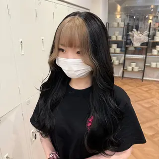 ロング カラー ヘアアレンジ キヨミ 韓国レイヤーカットのヘアスタイル