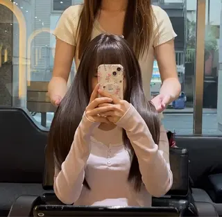 ロング カラー ロングカット/ うる艶カラー/ユイのヘアスタイル