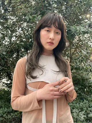 セミロング ヘアアレンジ 佐伯 和佳のヘアスタイル