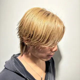 ミディアム カラー メンズ 🐦‍🔥フェザーパ ーマ🐦‍🔥きるやのヘアスタイル