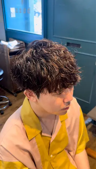 ショート パーマ メンズ 金子 富士のヘアスタイル