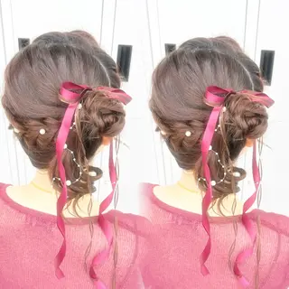 ヘアアレンジ ヘアアレンジエクステ 推し活 さな👶🏻のヘアスタイル
