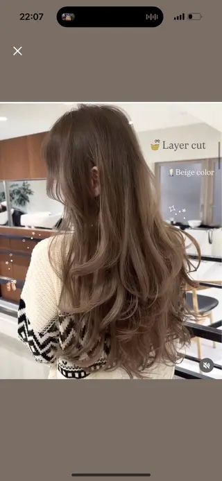 ロング 🎀 レイヤーカット カラー / 錦糸町のヘアスタイル