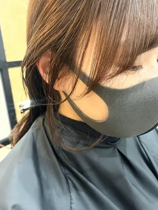 セミロング カラー パーマ ヘアアレンジ メンズ キッズ ネイル マツエク・マツパ アイブロウ 久木原 ゆりのヘアスタイル