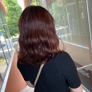 セミロング カラー 井手 孔介のヘアスタイル