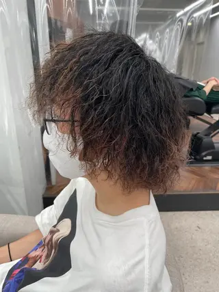 ロング パーマ メンズ 京都河原町 メンズパーマ助川龍哉のヘアスタイル