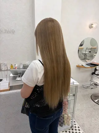 ロング リン🔔ボブ cut 柔らかベージュ🤎のヘアスタイル