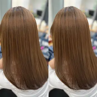 ロング 髪質改善🩵縮毛矯正 代々木/木下のヘアスタイル