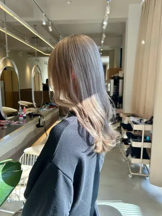 セミロング カラー 平田 悠馬のヘアスタイル