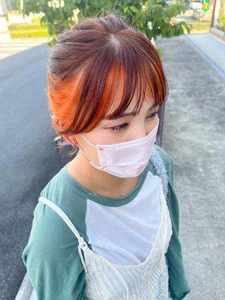 セミロング カラー ハイトーンカラー／ sanaのヘアスタイル