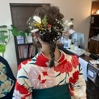 ミディアム ヘアアレンジ 久保山 友奈のヘアスタイル