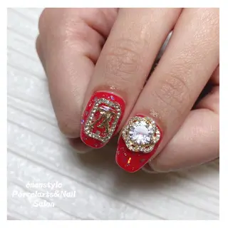 ミディアム ネイル 🐾enen style 🐾のネイルデザイン
