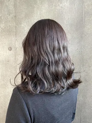 セミロング カラー もりたみかこ 美容師お休み中のヘアスタイル
