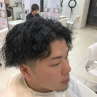 ショート パーマ メンズ 本場韓国ヘア/韓国風 メンズヘア　須田龍世のヘアスタイル