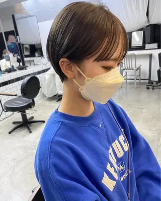 ショート カラー 白髪ぼかし/ショート /ミニボブだいじのヘアスタイル